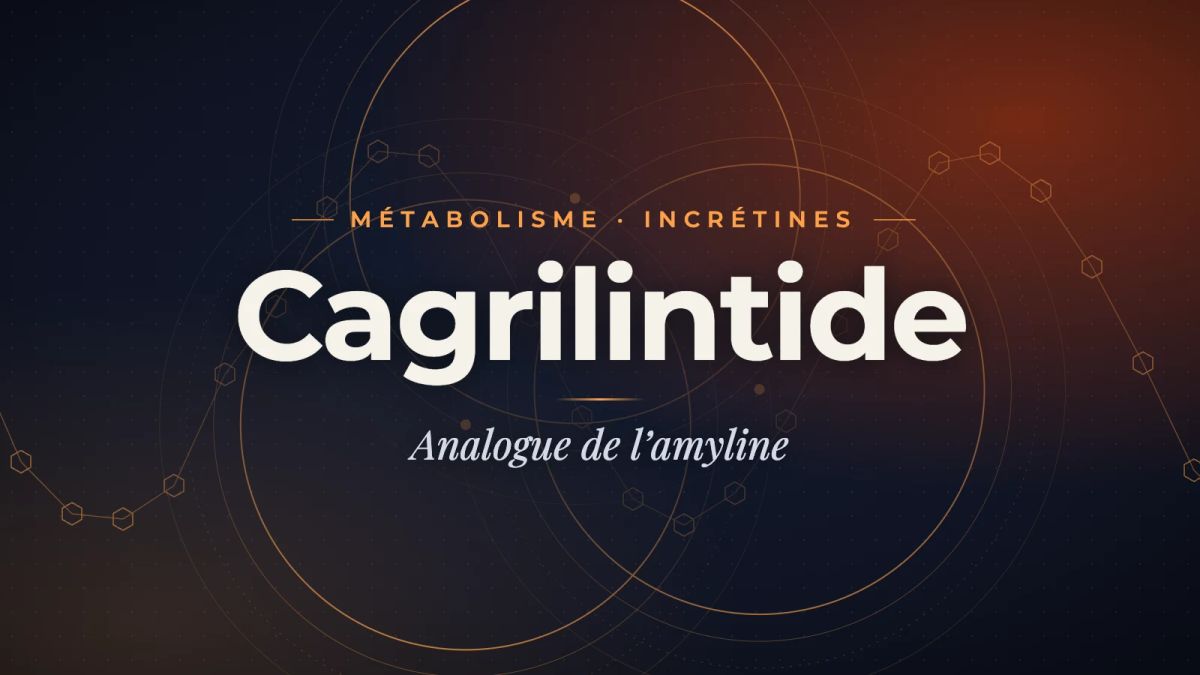 Image de couverture : Cagrilintide (AM-833) : guide complet de l'analogue amyline longue durée en recherche métabolique