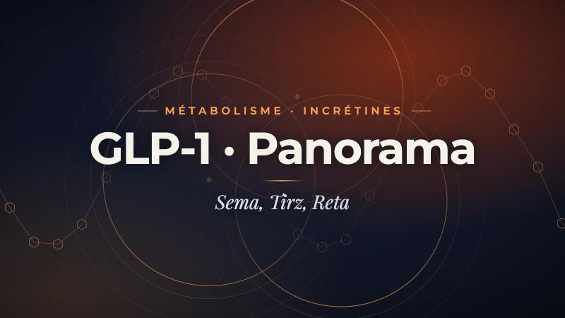 GLP-1 et recherche métabolique : semaglutide, tirzepatide, retatrutide — le panorama scientifique 2026