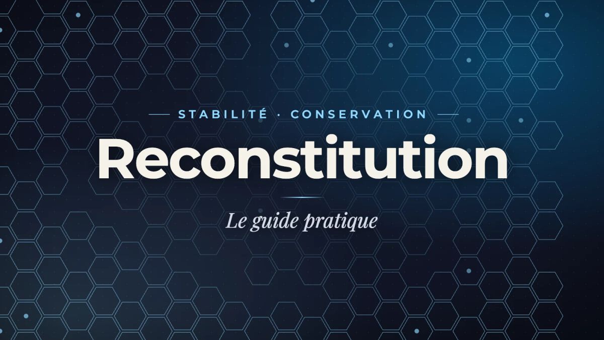 Image de couverture : Guide pratique : reconstitution et conservation des peptides